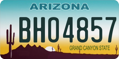 AZ license plate BHO4857