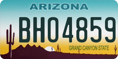 AZ license plate BHO4859