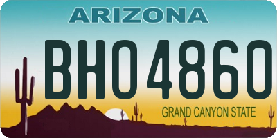 AZ license plate BHO4860