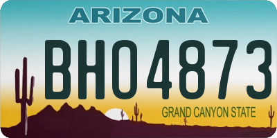 AZ license plate BHO4873