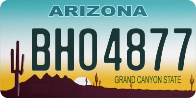 AZ license plate BHO4877
