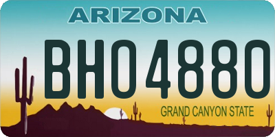 AZ license plate BHO4880