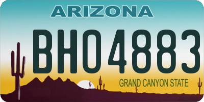AZ license plate BHO4883