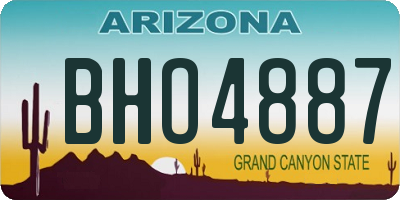 AZ license plate BHO4887