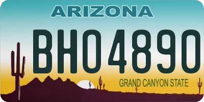 AZ license plate BHO4890