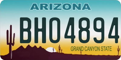 AZ license plate BHO4894