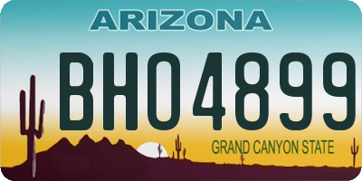 AZ license plate BHO4899