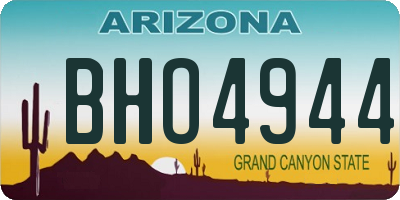 AZ license plate BHO4944