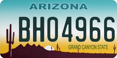 AZ license plate BHO4966