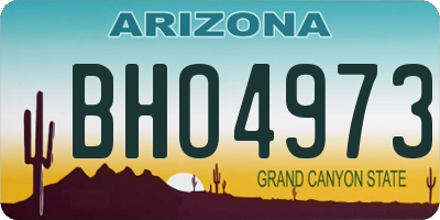 AZ license plate BHO4973