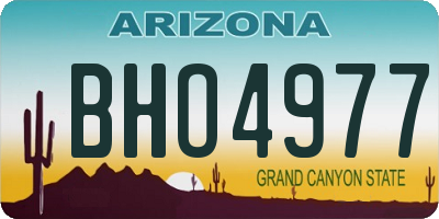AZ license plate BHO4977