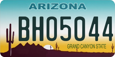 AZ license plate BHO5044