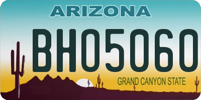 AZ license plate BHO5060