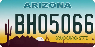 AZ license plate BHO5066