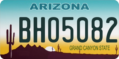 AZ license plate BHO5082
