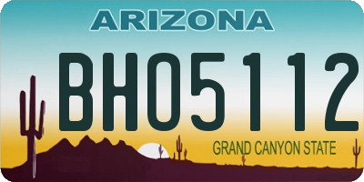 AZ license plate BHO5112