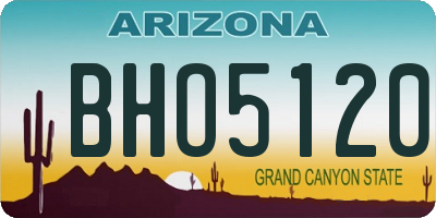 AZ license plate BHO5120