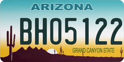 AZ license plate BHO5122