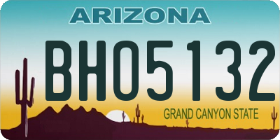 AZ license plate BHO5132