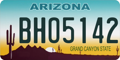 AZ license plate BHO5142