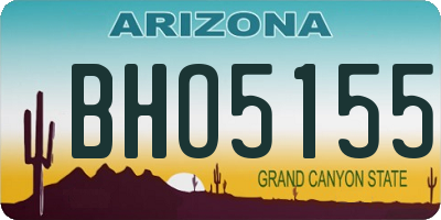 AZ license plate BHO5155
