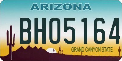 AZ license plate BHO5164