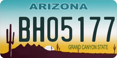 AZ license plate BHO5177
