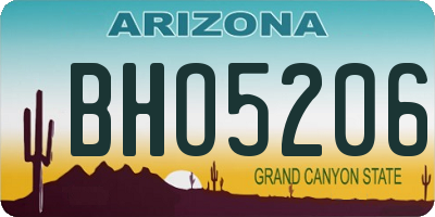 AZ license plate BHO5206