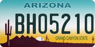 AZ license plate BHO5210