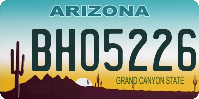 AZ license plate BHO5226
