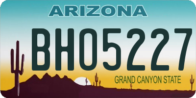 AZ license plate BHO5227