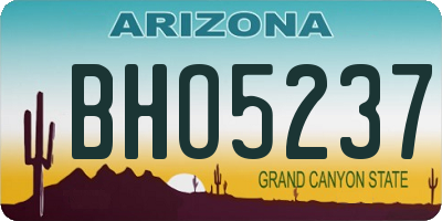 AZ license plate BHO5237