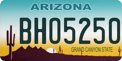 AZ license plate BHO5250