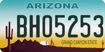 AZ license plate BHO5253