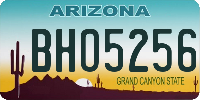 AZ license plate BHO5256