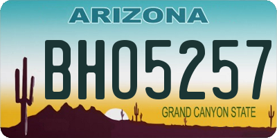 AZ license plate BHO5257