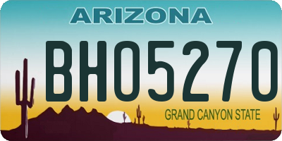 AZ license plate BHO5270