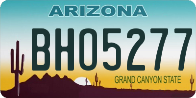 AZ license plate BHO5277