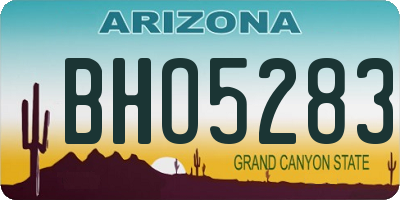 AZ license plate BHO5283