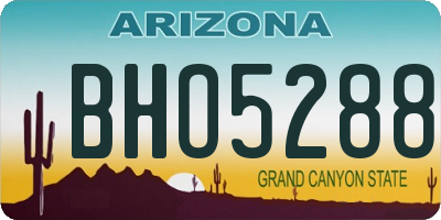 AZ license plate BHO5288