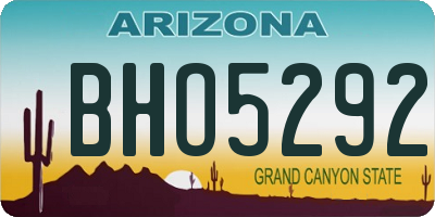 AZ license plate BHO5292