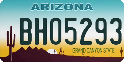 AZ license plate BHO5293