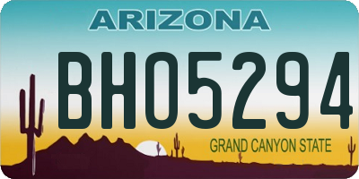 AZ license plate BHO5294