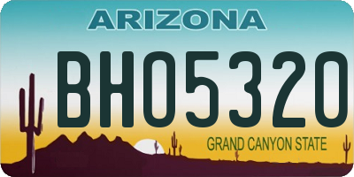 AZ license plate BHO5320