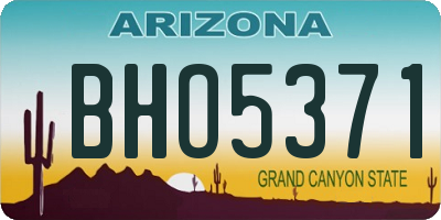 AZ license plate BHO5371