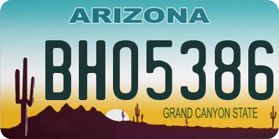 AZ license plate BHO5386