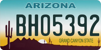 AZ license plate BHO5392