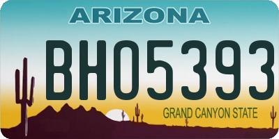 AZ license plate BHO5393