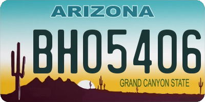 AZ license plate BHO5406