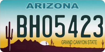 AZ license plate BHO5423